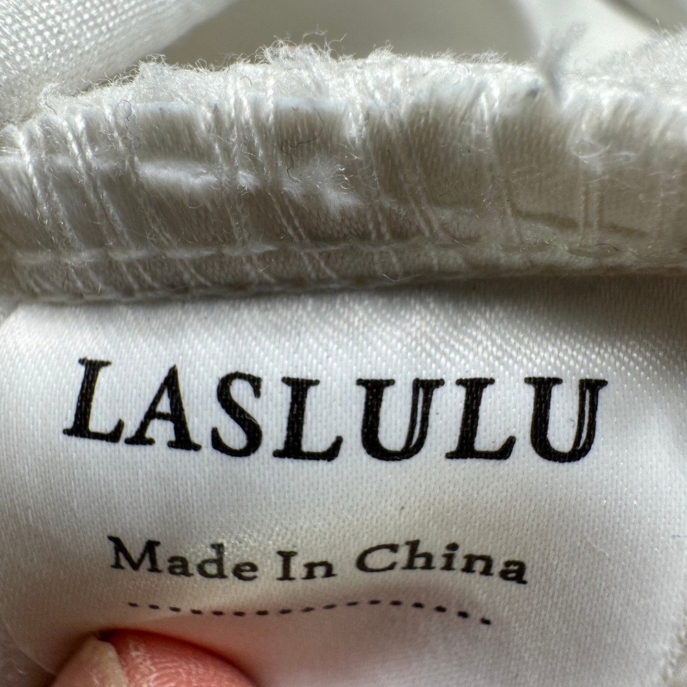Laslulu Hoodie Women M White Pullover Sweatshirt Half Zip‎ Cozy Active - Picture 4 of 10